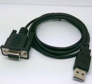 USB to Serial port cable, USB TypeA Male to DB9 Female